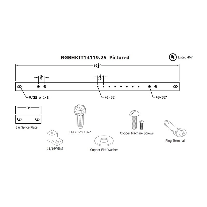 1/4\" x 1\" x 23-1/4\"
