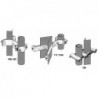 Clamp: pipe _3.5-6.63\" diameter) to angle _4-8\"), 60 degrees