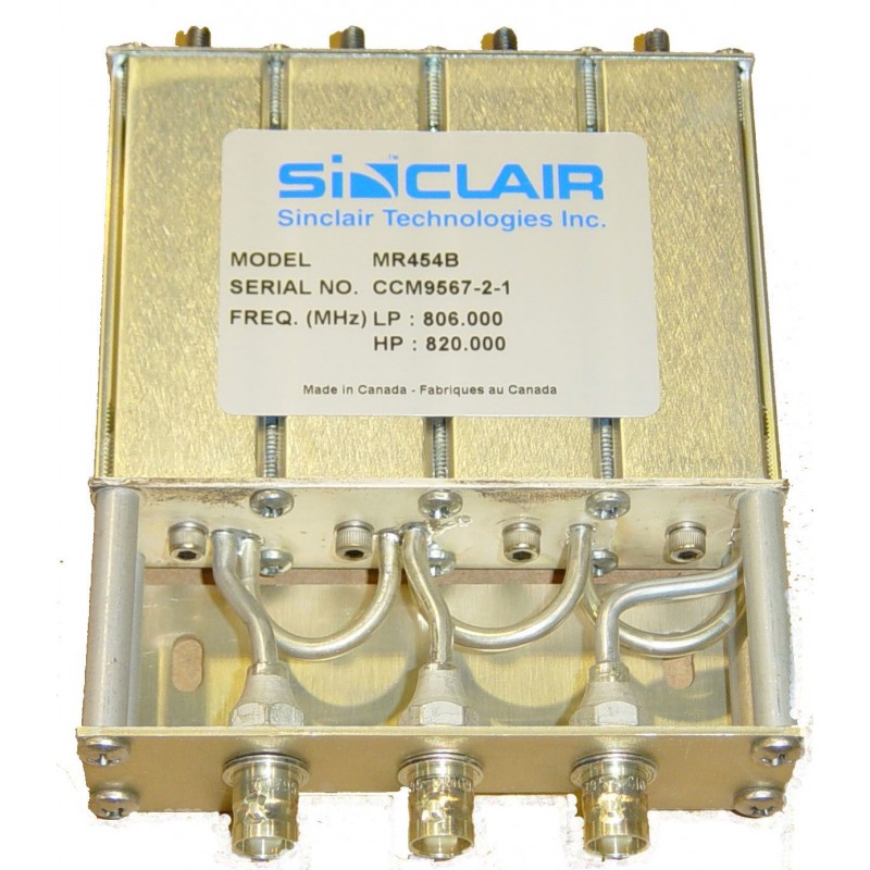 Duplexer, mobile, compact, 4 cavity, N connector, 24 MHz separation