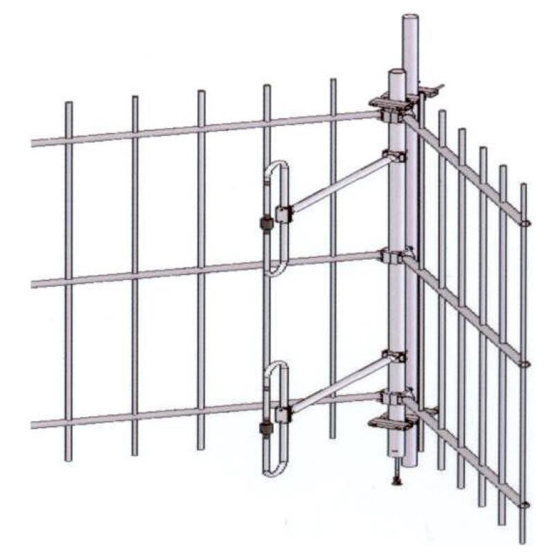Low PIM VHF reflector antenna, 2 dipole, 120 deg B.W., 138-174 MHz