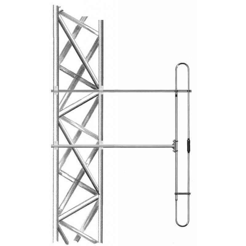 2.5 dBd, N-male connector, 35.5-61.5 MHz