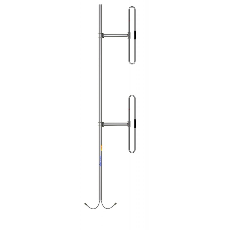 1 dipole antenna, 2.0 dBd gain, dual, elliptical, 138-174 MHz