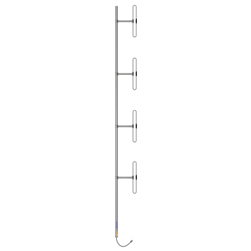 8.0 dBd gain, elliptical, N_male), side mount, black, 138-174 MHz