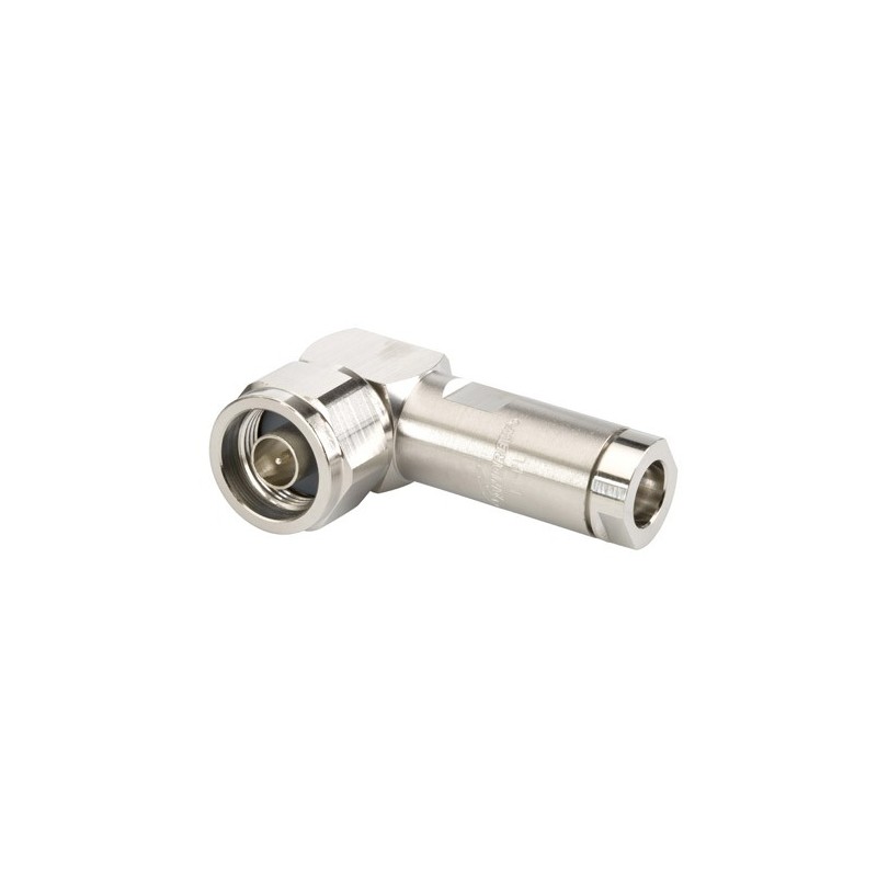Type N Male Right Angle Positive Lock for 1/4 in LDF1-50 cable