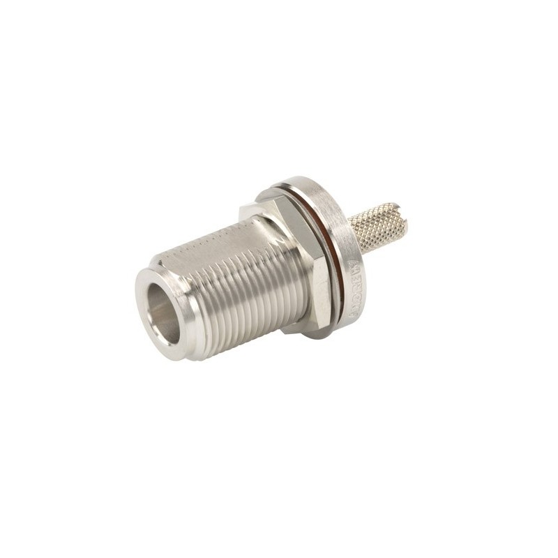 Type N Female Bulkhead for CNT-240 braided cable