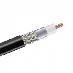 CNT-195-FR, CNT® 50 Ohm Braided Coaxial Cable, 600 m, black non-halogenated, fire retardan