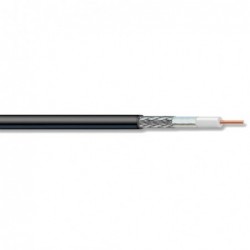 CNT-195, CNT ® 50 Ohm Braided Coaxial Cable, black fire retardant riser-rated PVC jacket