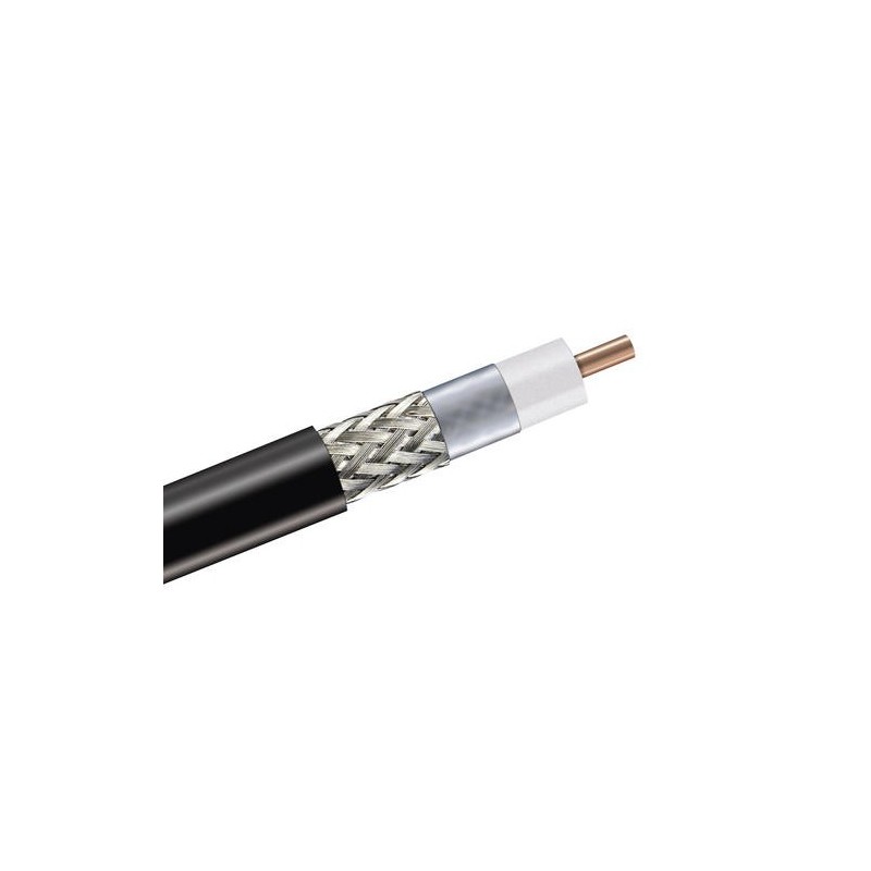 CNT-240-FR, CNT® 50 Ohm Braided Coaxial Cable, 600 m, black non-halogenated, fire retardan