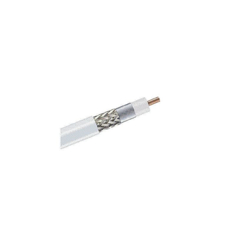 CNT-240-W, CNT® 50 Ohm Braided Coaxial Cable, 600 m, white PVC jacket