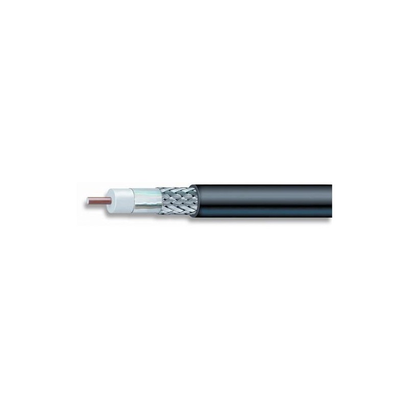 CNT-500, CNT Antenna Â® 50 Ohm Braided Coaxial Cable, black fire retardant riser rated PVC jacket