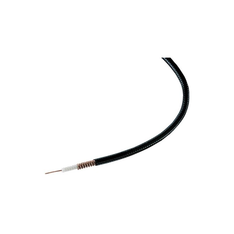 FSJ1-50B, HELIAX Antenna Â® Superflexible Foam Coaxial Cable, corrugated copper, 1/4 in, black non-h