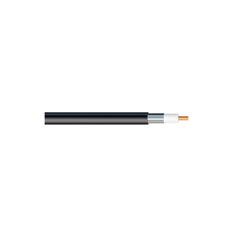 FXL-540, HELIAX Antenna Â® Flexible Coaxial Cable, smoothwall aluminum, 1/2 in, black non-halogenate