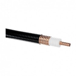 LDF12-50, HELIAX Antenna Â® Low Density Foam Coaxial Cable, corrugated copper, 2-1/4 in, black non-h