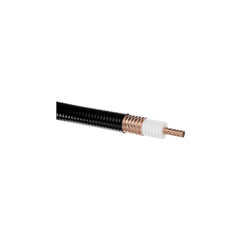 LDF12-50, HELIAX Antenna Â® Low Density Foam Coaxial Cable, corrugated copper, 2-1/4 in, black non-h