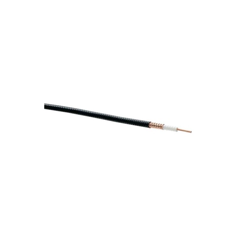 LDF2-50, HELIAX Antenna Â® Low Density Foam Coaxial Cable, corrugated copper, 3/8 in, black non-halo