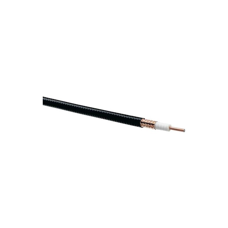 LDF4-50, HELIAX Antenna Â® Low Density Foam Coaxial Cable, corrugated copper, 1/2 in, black non-halo