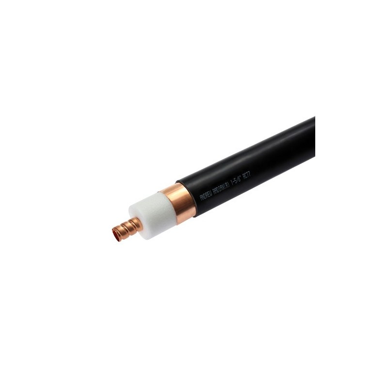 RCT7, RADIAX Antenna Â® Coaxial Radiating Cable with Bump, 800-960 MHz, tuned foil, 1-5/8 in, black