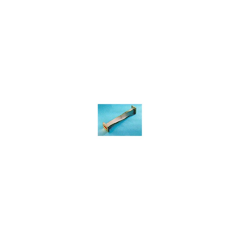 90Â° Rigid Twist for WR75, 10.0-15.0 GHz, with interface types PBR120 and PBR120, 6 in, unpainted