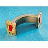 90Â° E Plane Swept Bend for WR51, 15.0-22.0 GHz, with interface types UBR180 and UBR180, 66 mm x 6