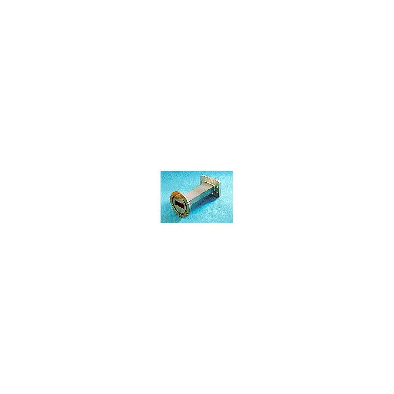 Taper Transition for WR62-WR75, 12.4-15.0 GHz, with interface types UG-419/U and PBR120, 6 in, u
