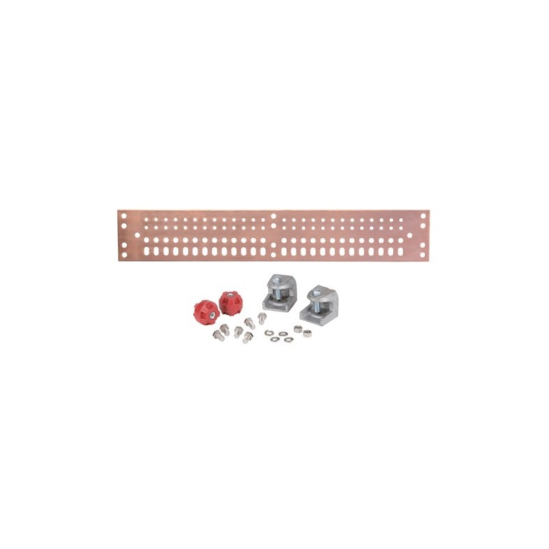 Copper Ground Buss Bar, 1/4 in x 4 in x 24 in (6.4 mm x 101.6 mm x 609.8 mm)