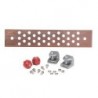 Copper Ground Buss Bar, 1/4 in x 2-1/2 in x 12-1/2 in (6.4 mm x 63.5 mm x 317.5 mm)