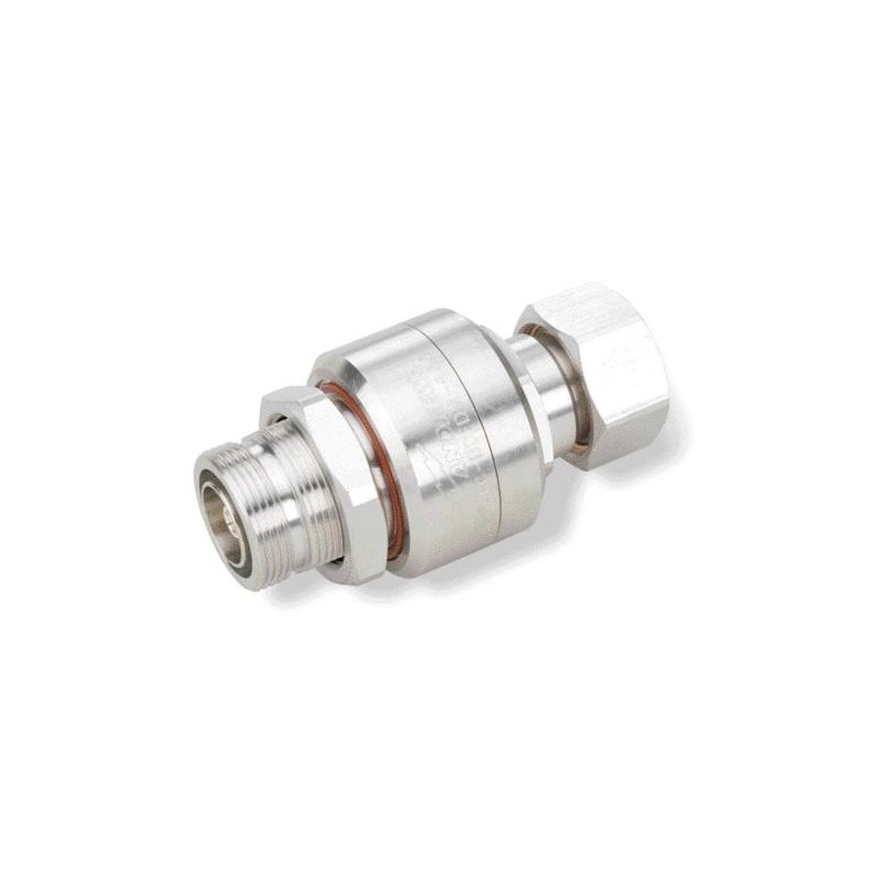 Quarterwave Surge Arrestor (Cylindrical), 680-800 MHz, with interface types DIN Female Bulkhead an