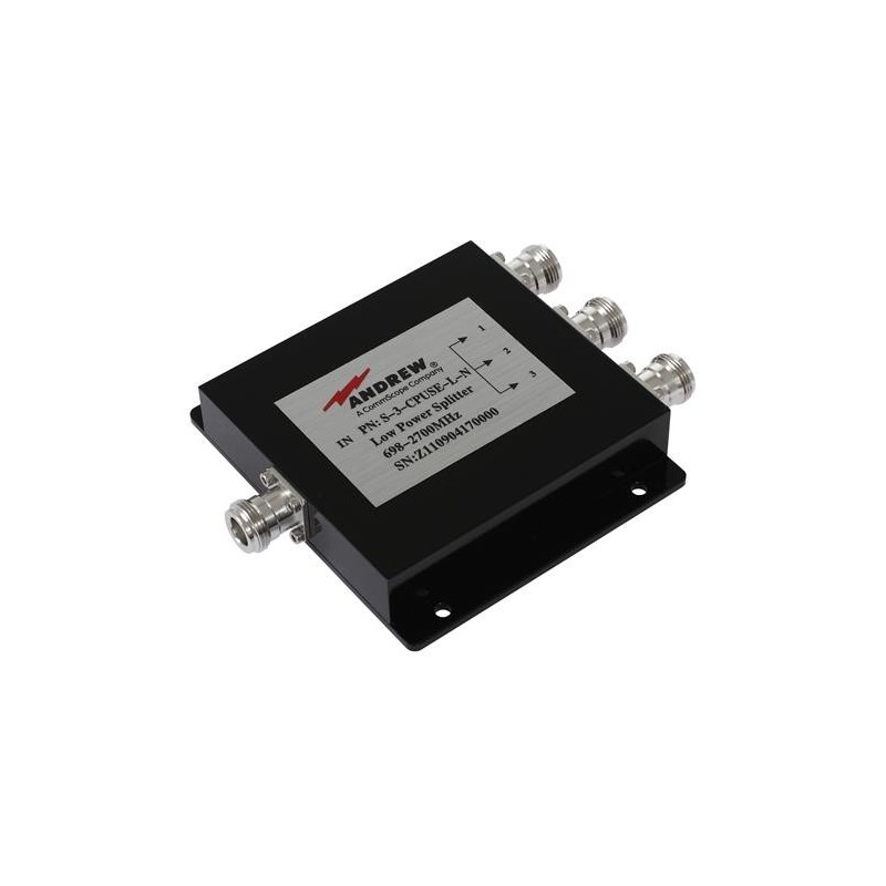 Three-way Low Power Splitter, 698-2700 MHz
