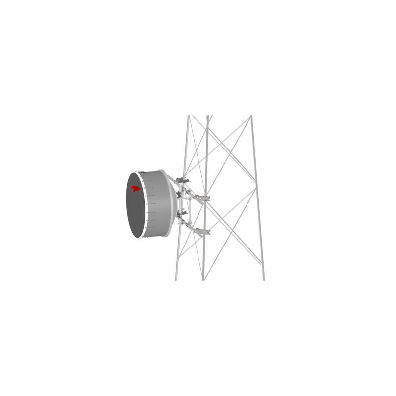 Tower Face Mount with dual 14 ft x 4-1/2 in OD face supports, includes pipe