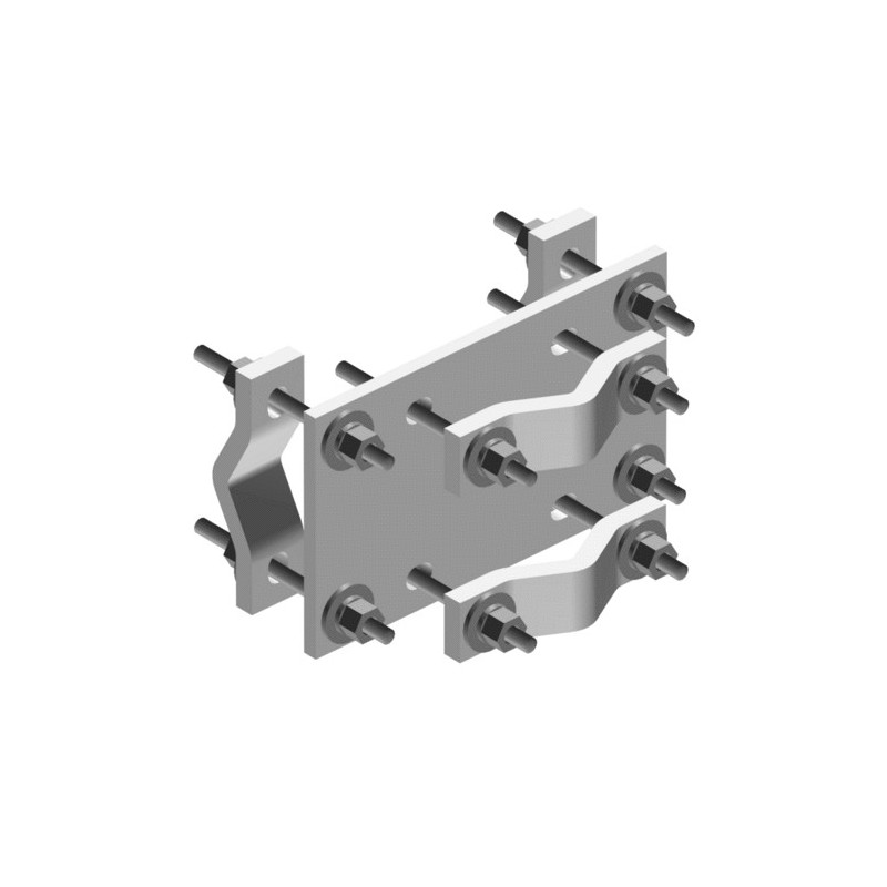 Crossover Plate, joins 2 in to 5 in OD to 4 in to 9 in OD round member