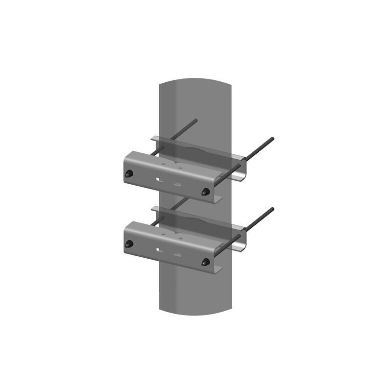 Universal Saddle Mount for straight or tapered legs up to 8 in OD, 8 in angle 60 Antenna Â°, or 6 in