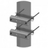 Universal Saddle Mount for straight or tapered legs up to 8 in OD, 8 in angle 60 Antenna Â°, or 6 in