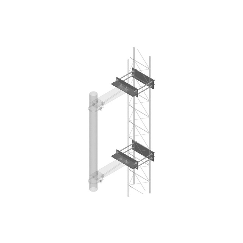 Universal Angle Saddle Mount, 12 in triangular legs and 10 in to 12 in angle members