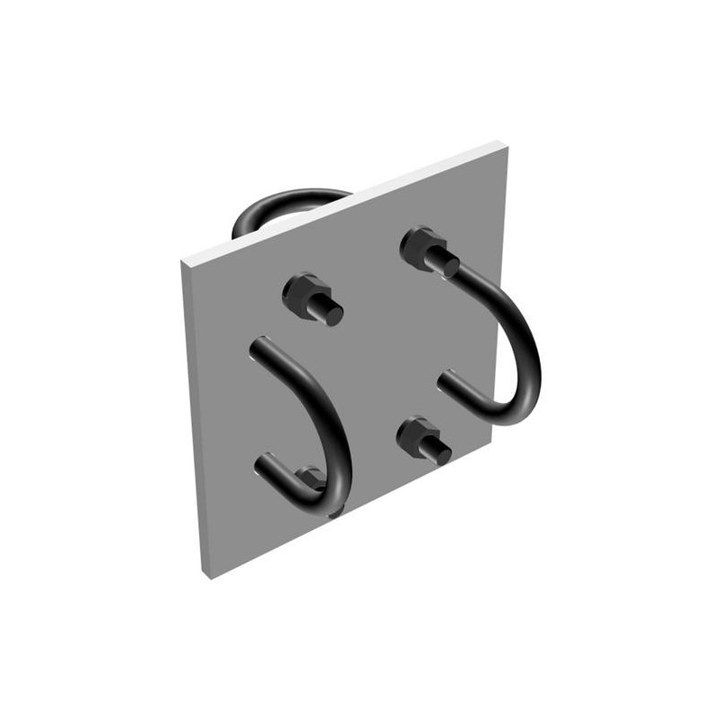 Crossover Plate, joins 4-1/2 in to 4-1/2 in OD round members