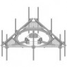 Low-Profile Adjustable Co-location Platform Kit, 12 ft face, 30 in to 60 in OD, includes pipe