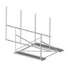 Non-Penetrating Roof Frame, 10 ft face, three 2-3/8 in OD x 72 in pipes