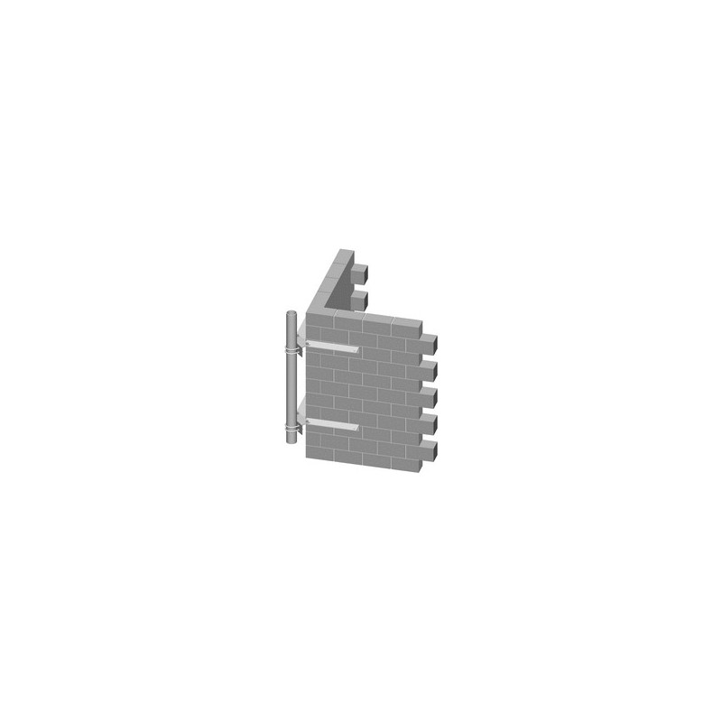 Corner Wall Mount, 2-3/8 in OD x 96 in pipe