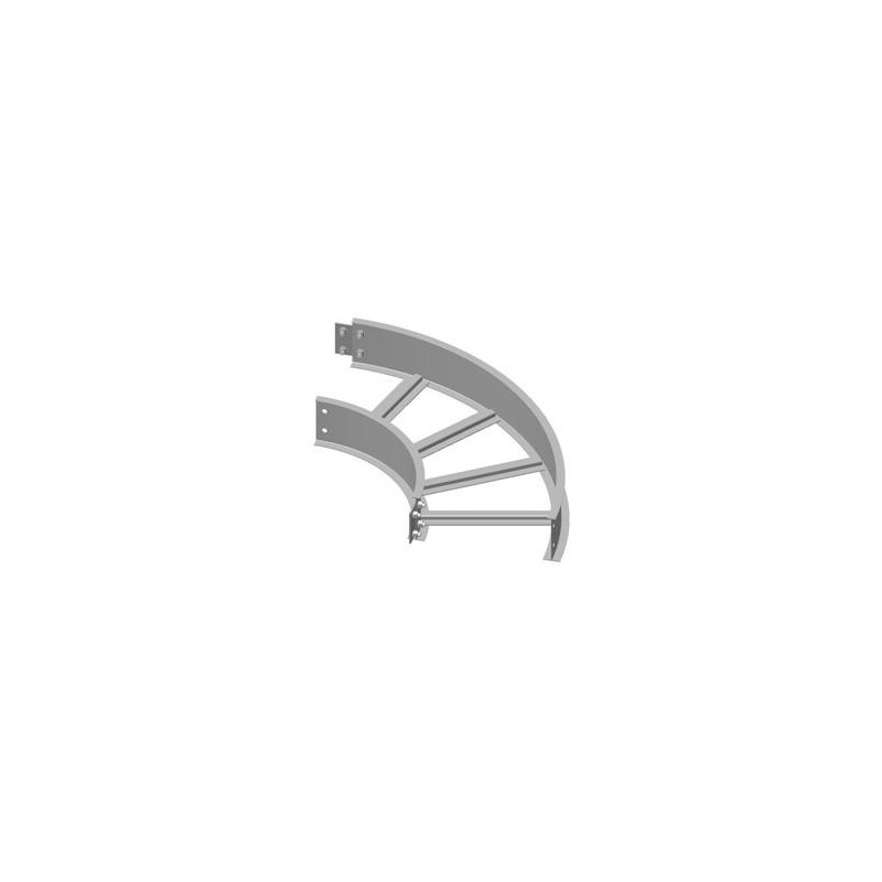 Ladder Tray, 90 Antenna Â° bend, 4 in deep, 24 in