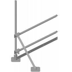Water Tower Rooftop Sector Frame Extension, 7 ft one 2-3/8 in OD x 96 in plain end pipe included