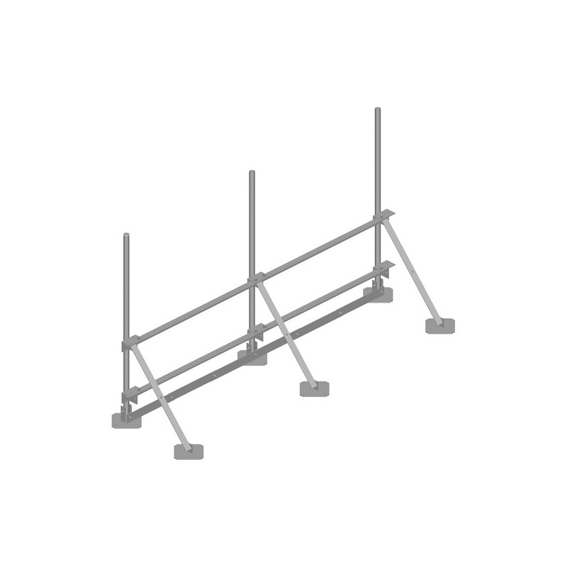 Water Tower Rooftop Sector Frame, 14 ft face, three 2-3/8 in OD x 96 in plain end pipes included