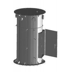 Stackable Pod Mount Assembly, 3-sector platform, 12 ft face, twelve 2-3/8 in OD x 96 in plain end pi