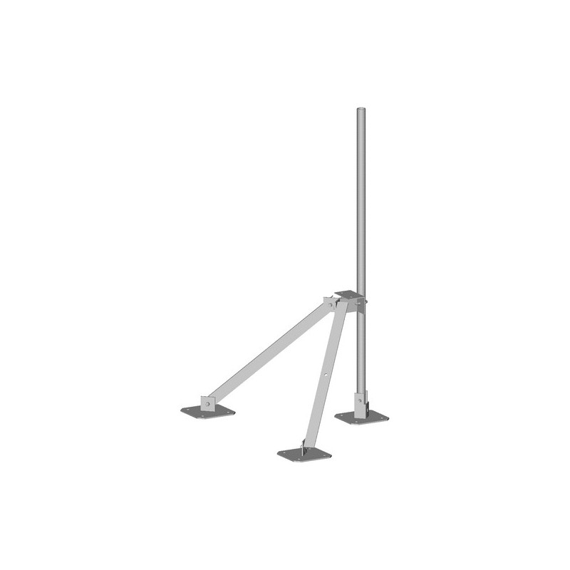 Water Tower Rooftop Tripod Mount, 2-3/8 in OD x 96 in plain end pipe included