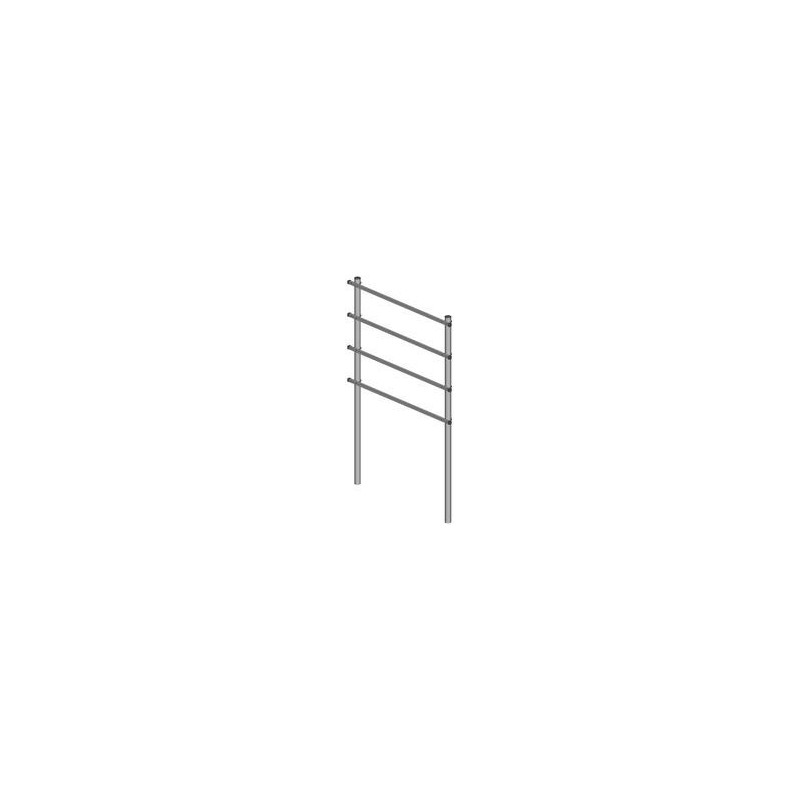 Power Telcommunications Rack, three 80 in rungs, 13 ft 4 in burial posts