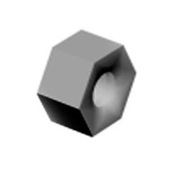 Galvanized Hex Nut, 1/2 in