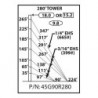 280\' Rohn 45G Guyed Tower, 90MPH