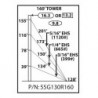160\' ROHN 55G   Guyed Towers