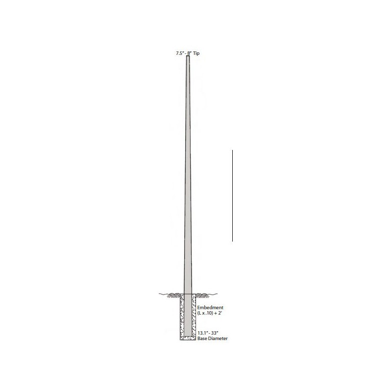 H3RP 65\' Utility Poles Product Data