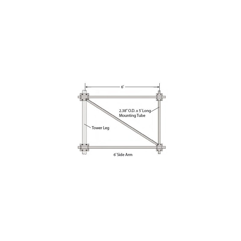 6\' in Side Arm 12.75\" General Tower & Site Accessories