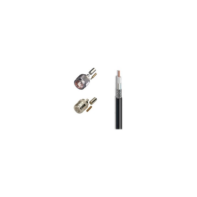 AF-400 Cable Assembly, 65 ft long with N-Male to N-Female connectors.