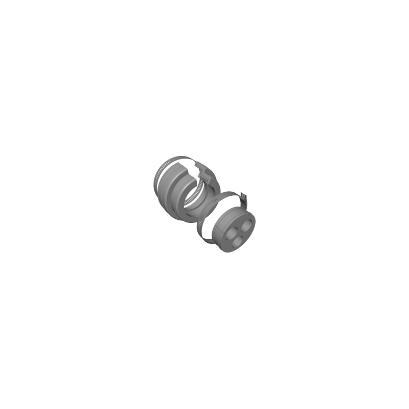 Feed through assemblies for 5/8\" coaxial cable, 102mm (4\"), 3-entries